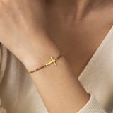 Sideways Cross Slider Bracelet