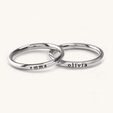 Tiny Stackable Name Ring