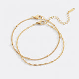 Singapore Twist and Satellite Chain Bracelet Bundle