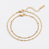 Singapore Twist and Satellite Chain Bracelet Bundle