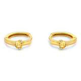 Solitaire Birthstone Huggie Hoop Earrings