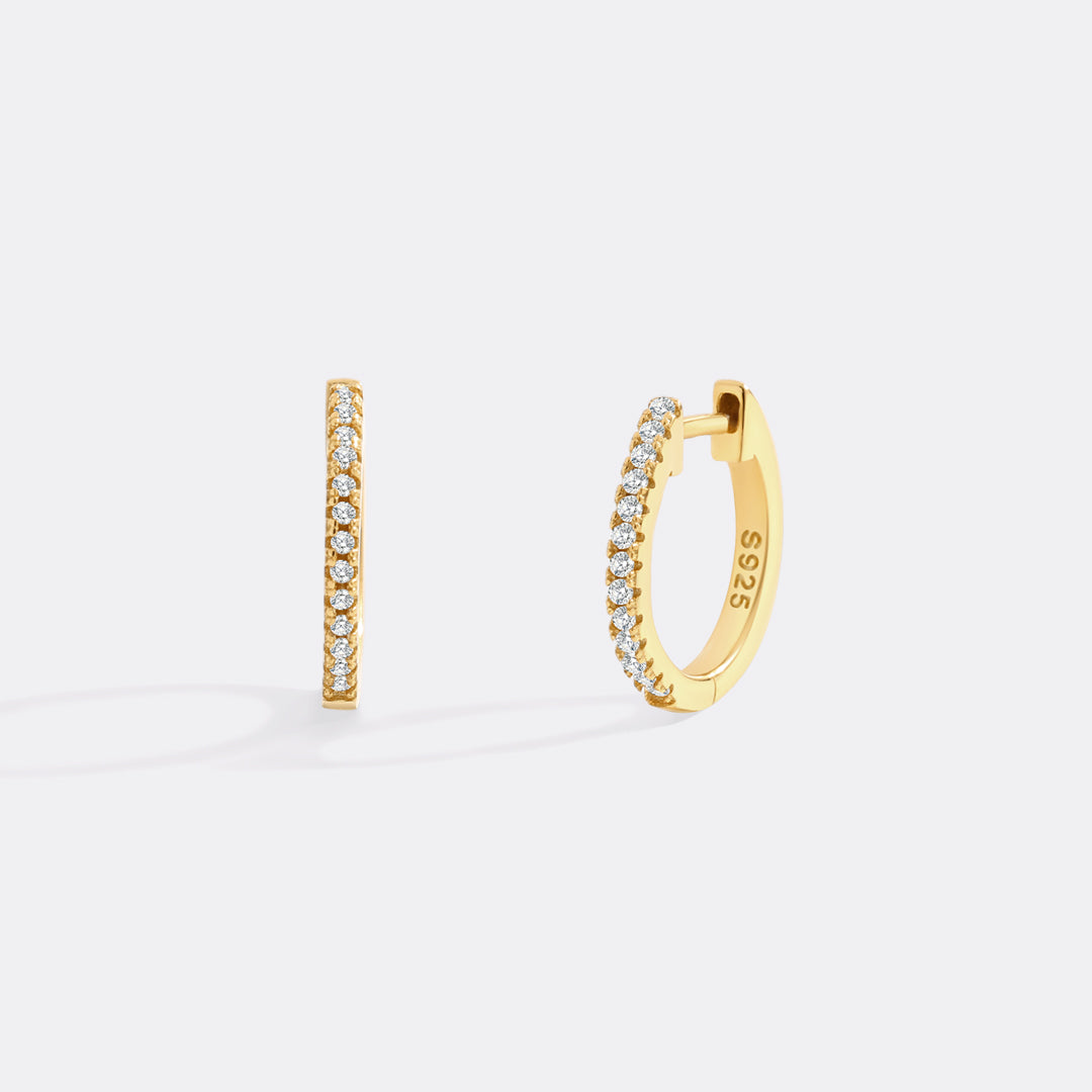 Small Dainty Pave Earring