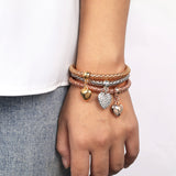 Solid Hearts Metal Bracelet