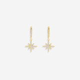 Starburst Drop Huggie Earrings