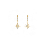 Starburst Drop Huggie Earrings