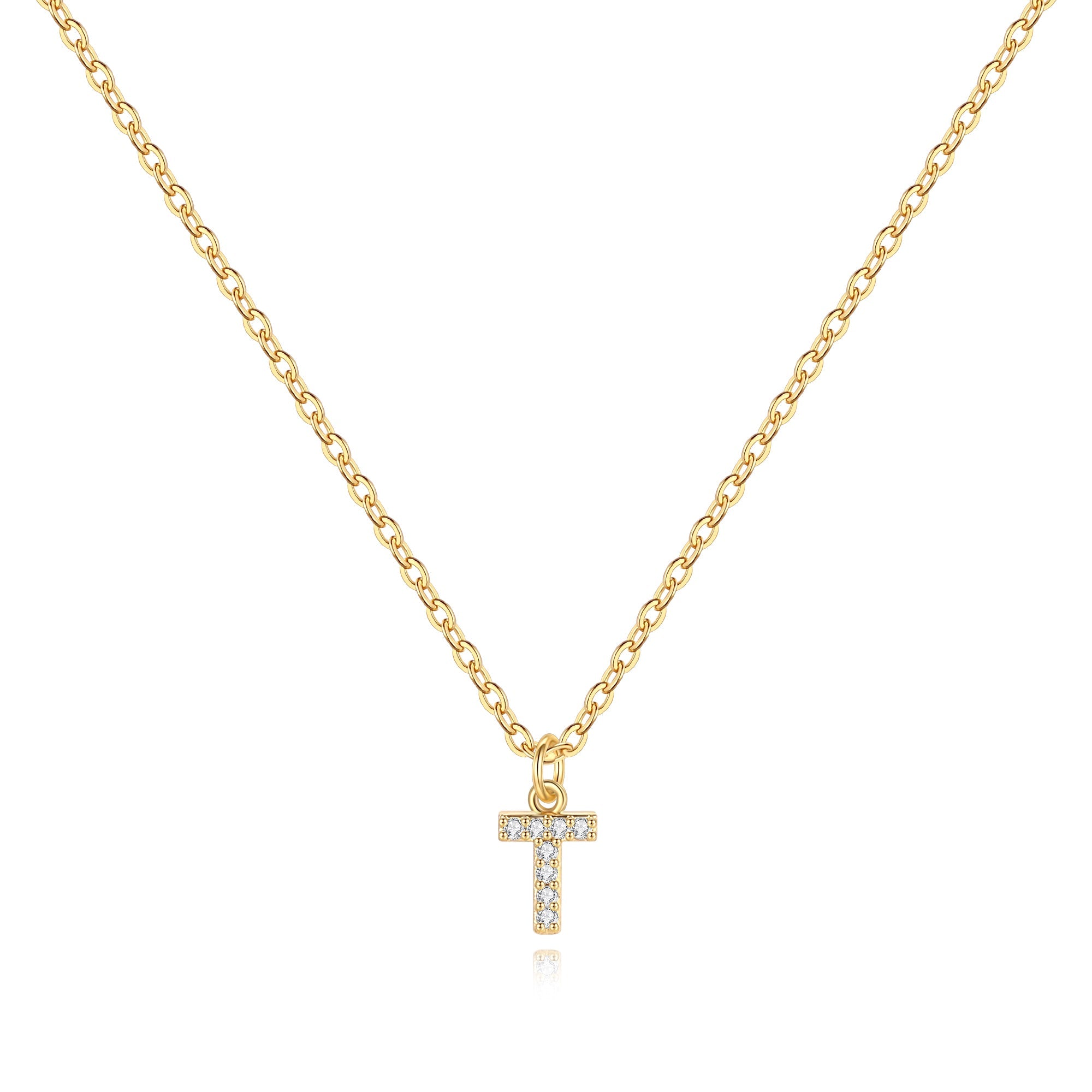 Pavé Uppercase Initial Necklace