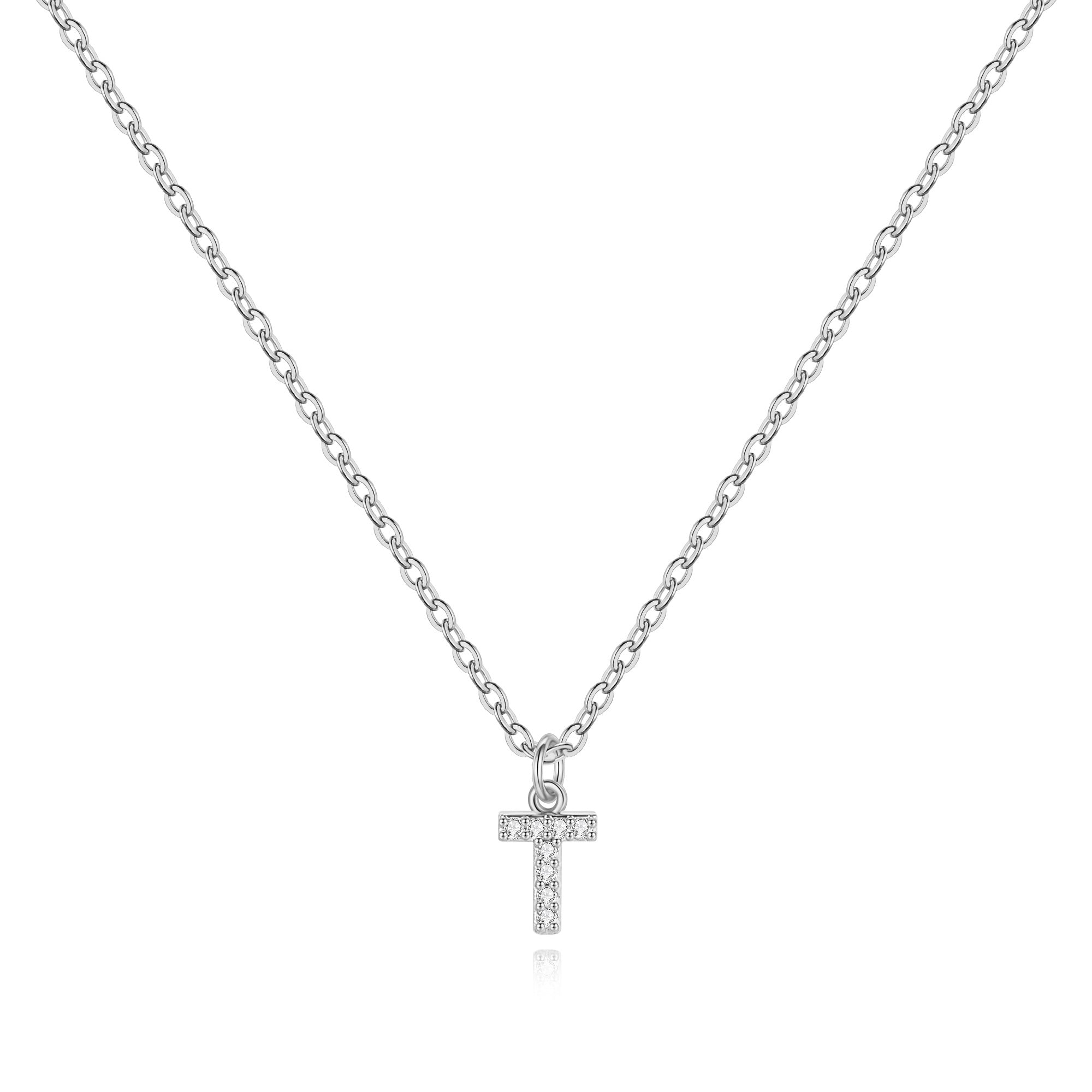 Pavé Uppercase Initial Necklace