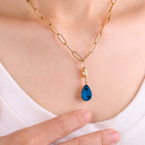 Teardrop Birthstone Charm
