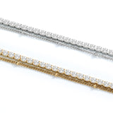 Tennis Bracelet and Satellite Chain Bracelet Bundle