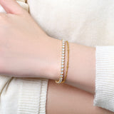 Tennis Bracelet and Satellite Chain Bracelet Bundle