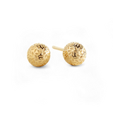 Textured Gold Ball Studs