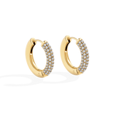 The Pavé Huggie Hoop Earrings