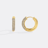 The Pavé Huggie Hoop Earrings