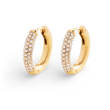 The Pavé Huggie Hoop Earrings