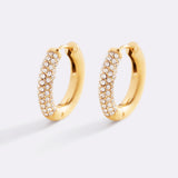 The Pavé Huggie Hoop Earrings