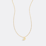 Tiny Script Initial Necklace