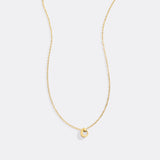 Tiny Script Initial Necklace