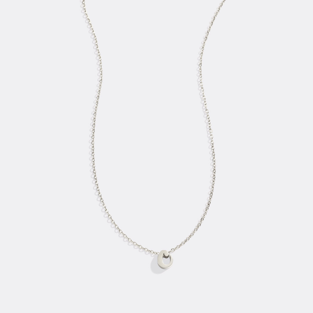 Tiny Script Initial Necklace