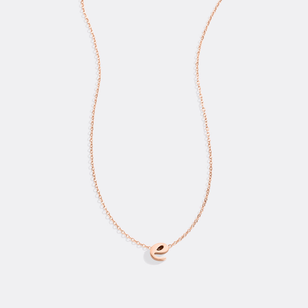 Tiny Script Initial Necklace