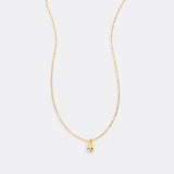 Tiny Script Initial Necklace