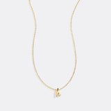 Tiny Script Initial Necklace