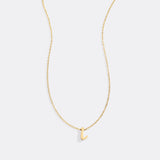 Tiny Script Initial Necklace