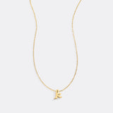 Tiny Script Initial Necklace