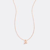 Tiny Script Initial Necklace