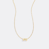 Tiny Script Initial Necklace