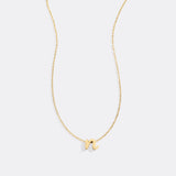 Tiny Script Initial Necklace