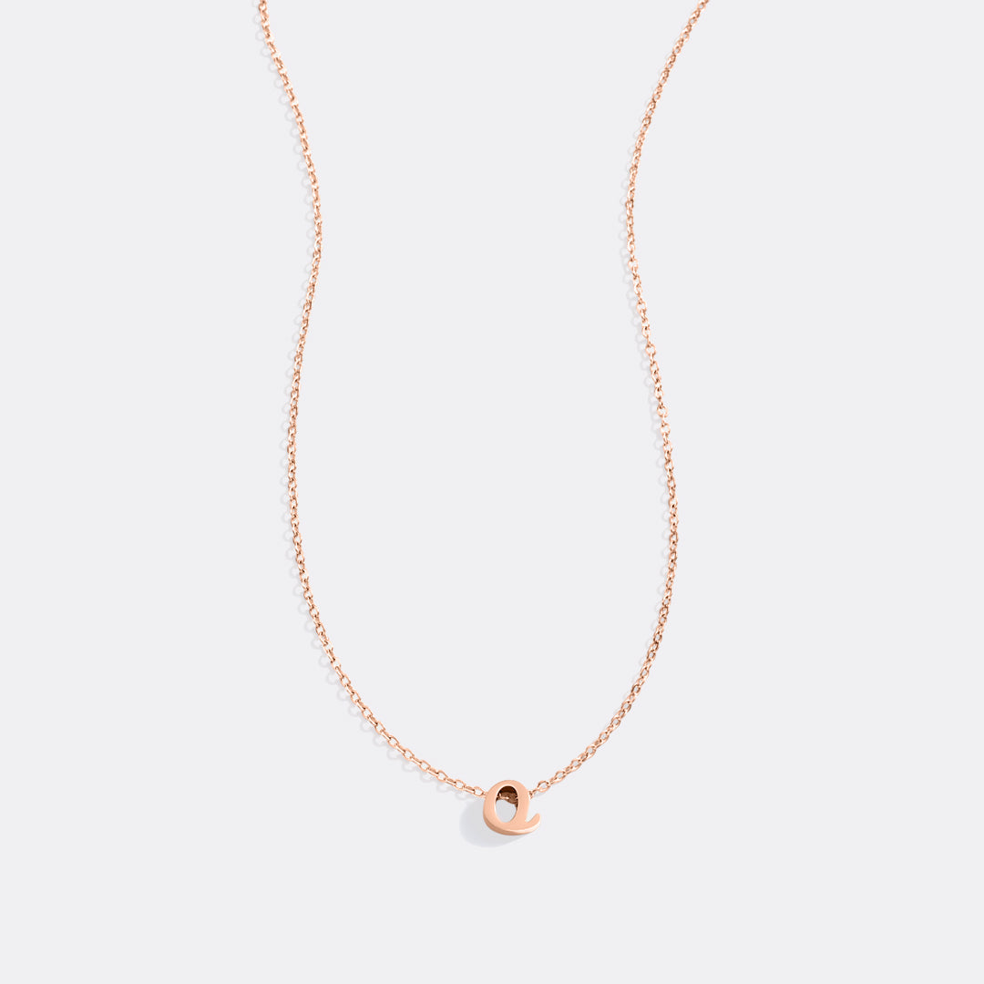 Tiny Script Initial Necklace