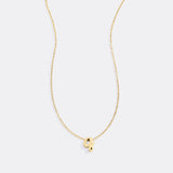 Tiny Script Initial Necklace