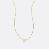 Tiny Script Initial Necklace