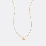 Tiny Script Initial Necklace