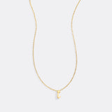 Tiny Script Initial Necklace