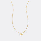 Tiny Script Initial Necklace