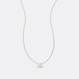 Tiny Script Initial Necklace