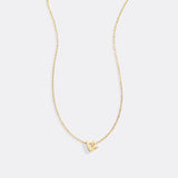 Tiny Script Initial Necklace