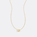 Tiny Script Initial Necklace