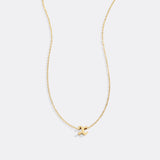 Tiny Script Initial Necklace