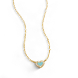 Tiny Turquoise Heart Choker