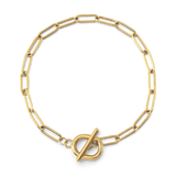 Toggle Clasp Paperclip Chain Bracelet