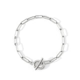 Toggle Clasp Paperclip Chain Bracelet