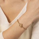 Toggle Clasp Paperclip Chain Bracelet