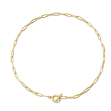 Toggle Clasp Paperclip Chain Necklace