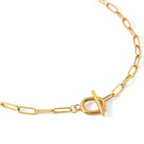 Toggle Clasp Paperclip Chain Necklace