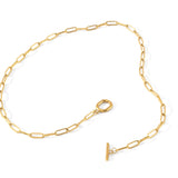 Toggle Clasp Paperclip Chain Necklace