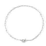 Toggle Clasp Paperclip Chain Necklace