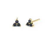 Trinity Birthstone Stud Earrings