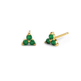 Trinity Birthstone Stud Earrings
